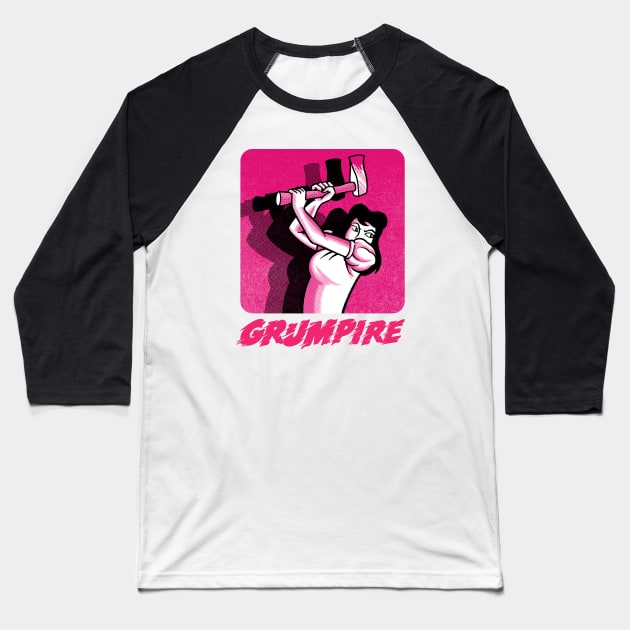 Straight Jacket Baseball T-Shirt by Grumpire